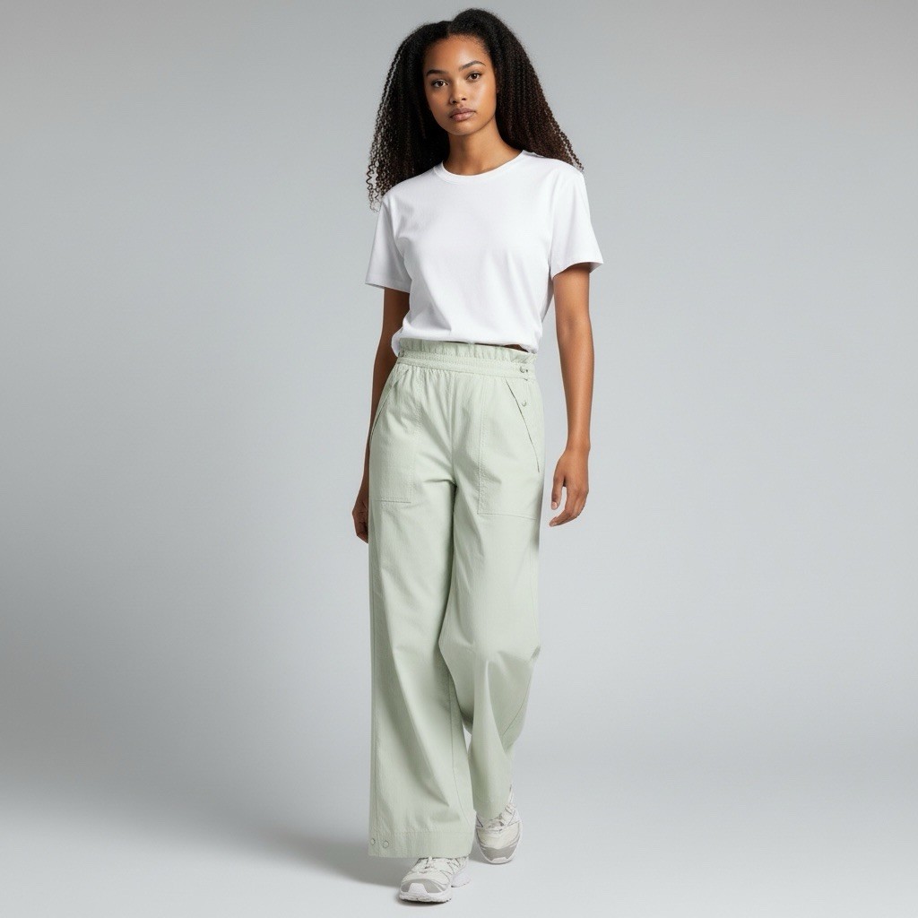 Athleta Size 10 Trekkie High Rise Parachute Pant Celadon Tint Hiking Gym Pants
