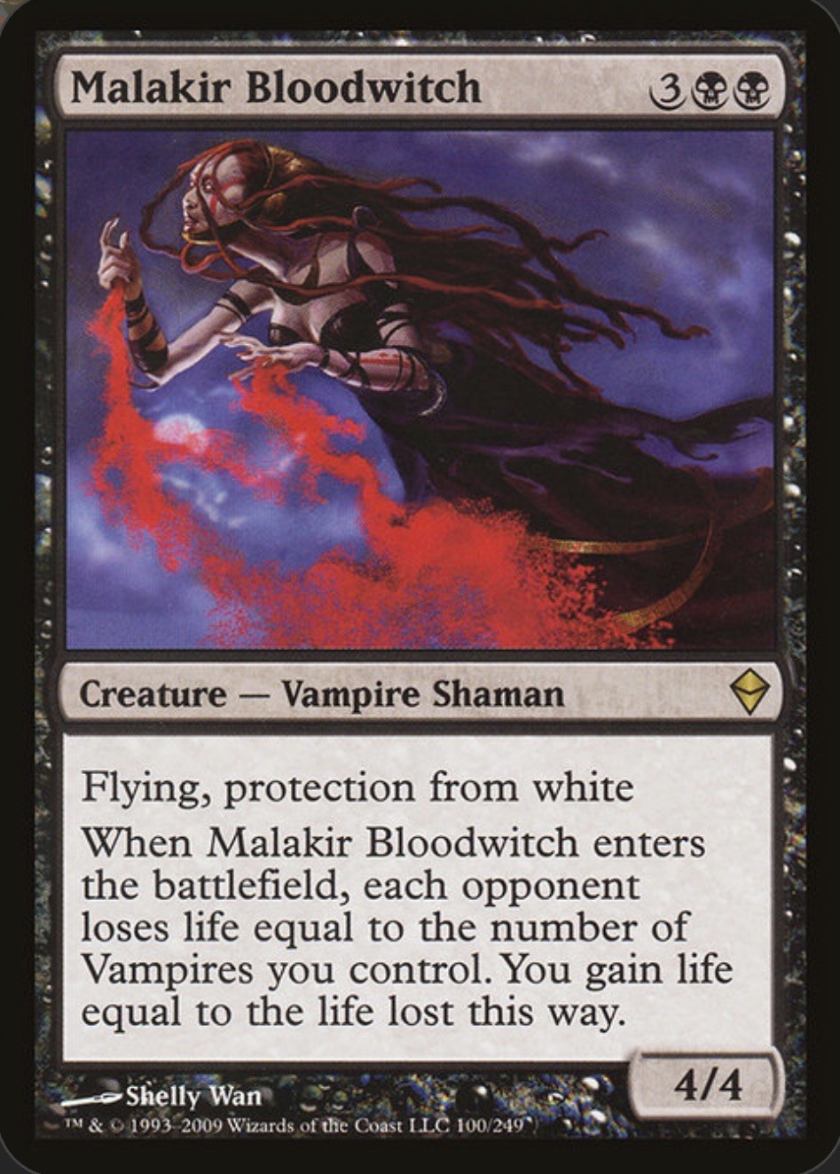 1x Malakir Bloodwitch - Foil Moderate Play, English Zendikar MTG Magic 1x Malakir Bloodwitch - Foil Moderate Play, English Zendikar MTG Magic