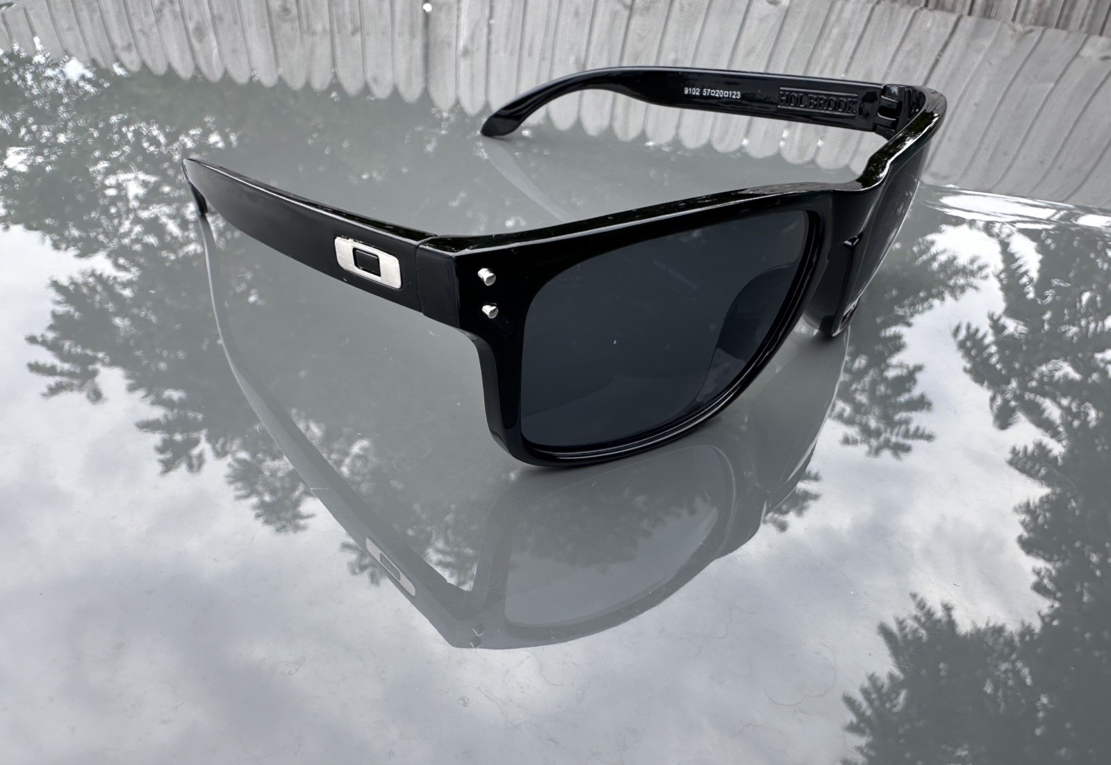 Oakley Holbrook  “Style” Black/Black lenses Silver “ O” Sunglasses NEW