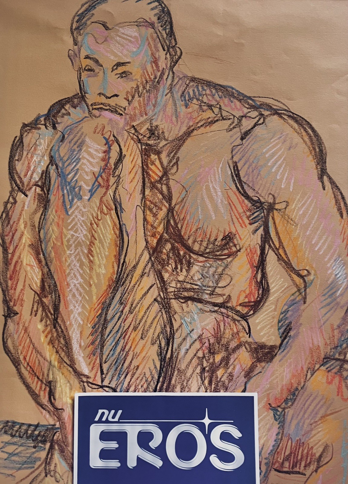 Vintage Gay Interest Male Figure Drawing Artwork Ohio artist Rosemarie Bloch Vintage Gay Interest Male Figure Drawing Artwork Ohio artist Rosemarie Bloch