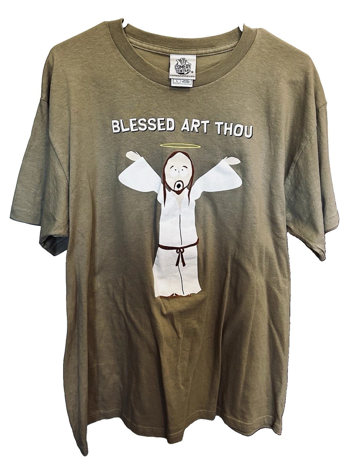 True Vintage 1998 South Park Jesus Blessed Art Thou Shirt Comedy Central Tag L