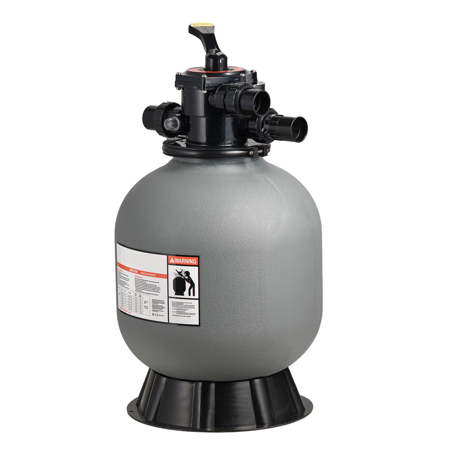 Uimoso 18-Inch Sand Filter with 7-Way Valve for Above/Inground Pools