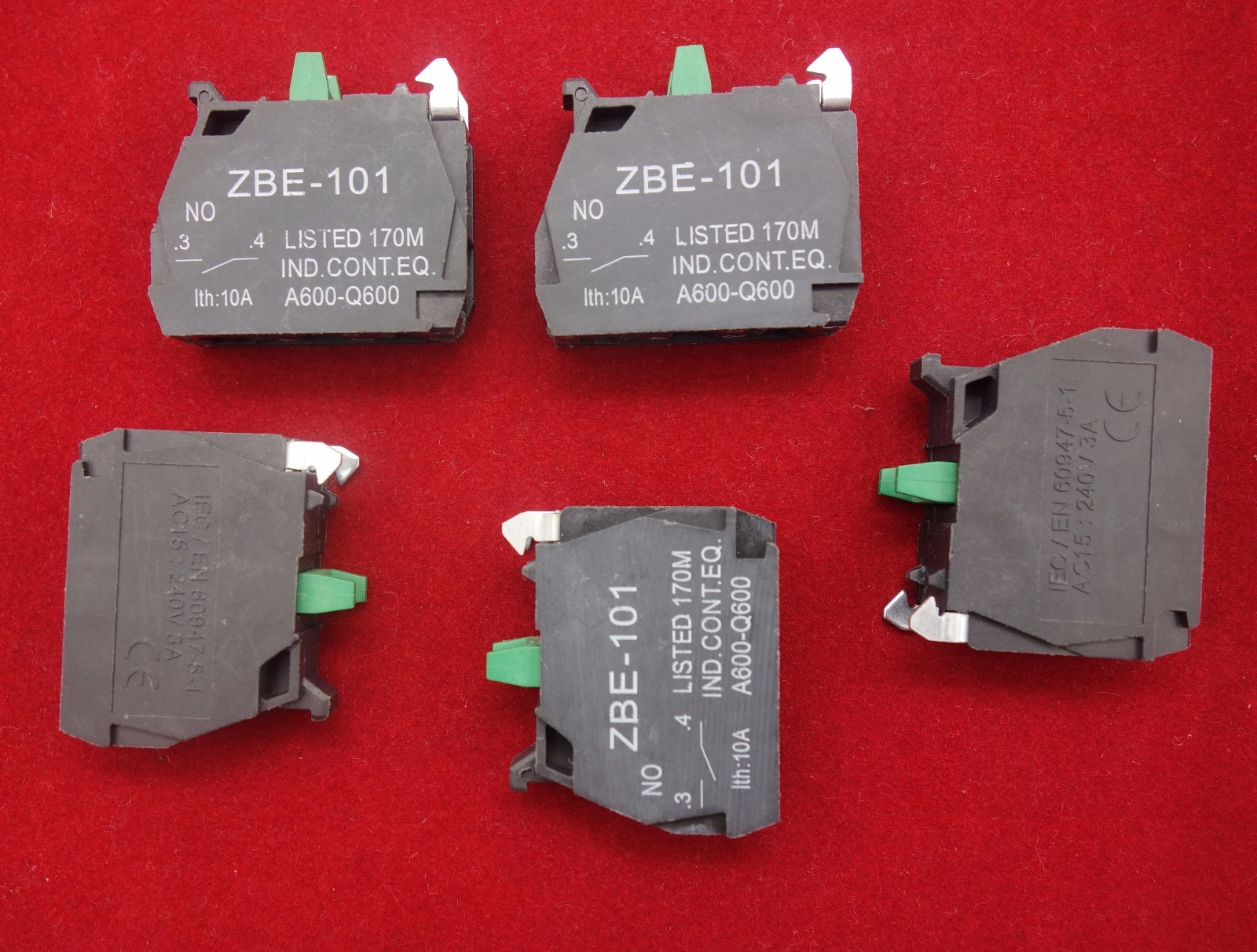 100PCS Fits ZBE-101 N/O Normal Open CONTACT BLOCK for XB4 XB5 Products ZBE101 100PCS Fits ZBE-101 N/O Normal Open CONTACT BLOCK for XB4 XB5 Products ZBE101
