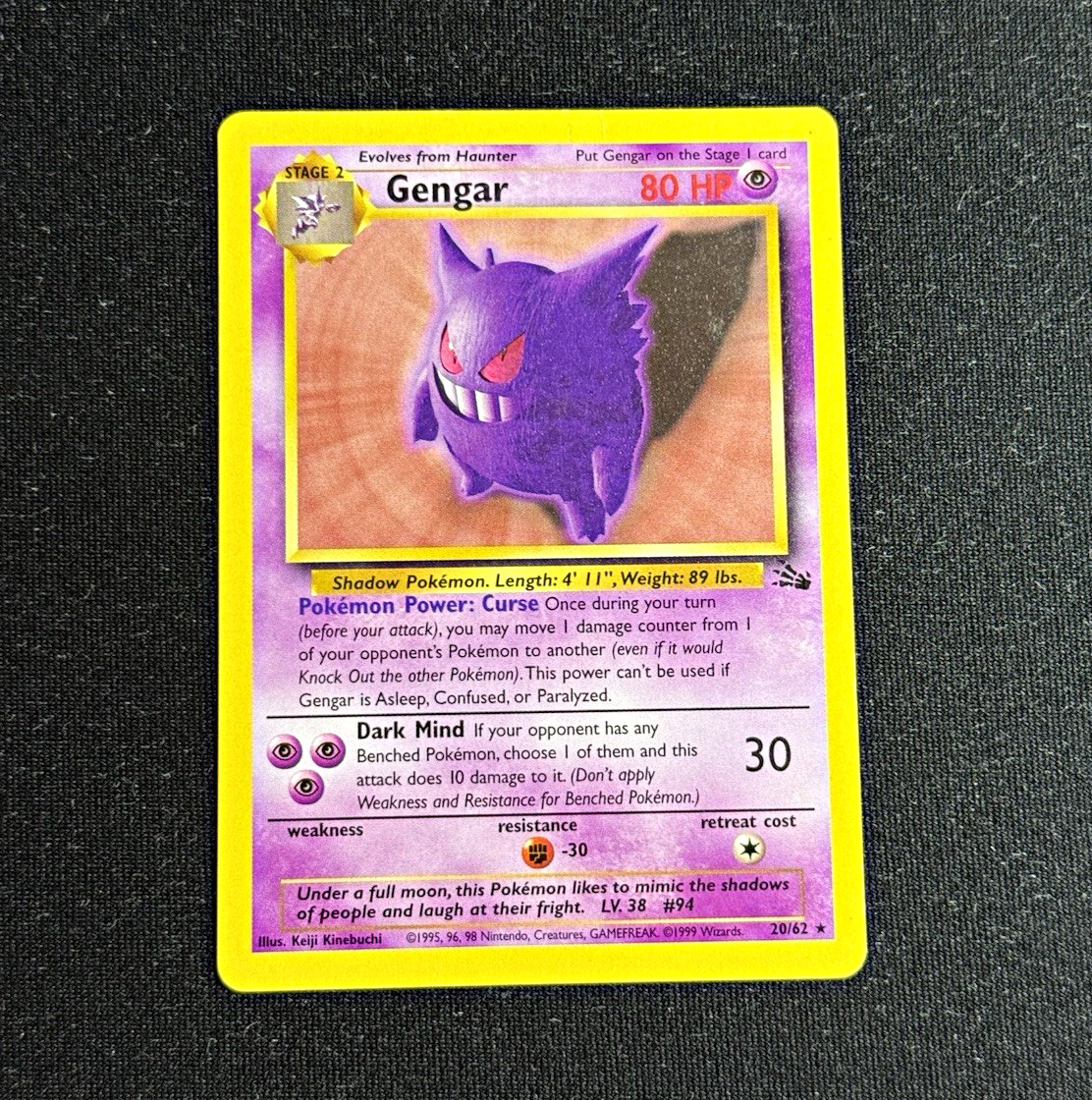 Gengar 20/62 Fossil Rare Unlimited English 1999