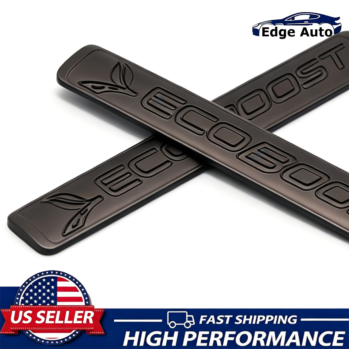 2Pcs 3D Side Fender Badges For 2011-2018 EcoBoost Emblem Door Nameplate Black 2Pcs 3D Side Fender Badges For 2011-2018 EcoBoost Emblem Door Nameplate Black