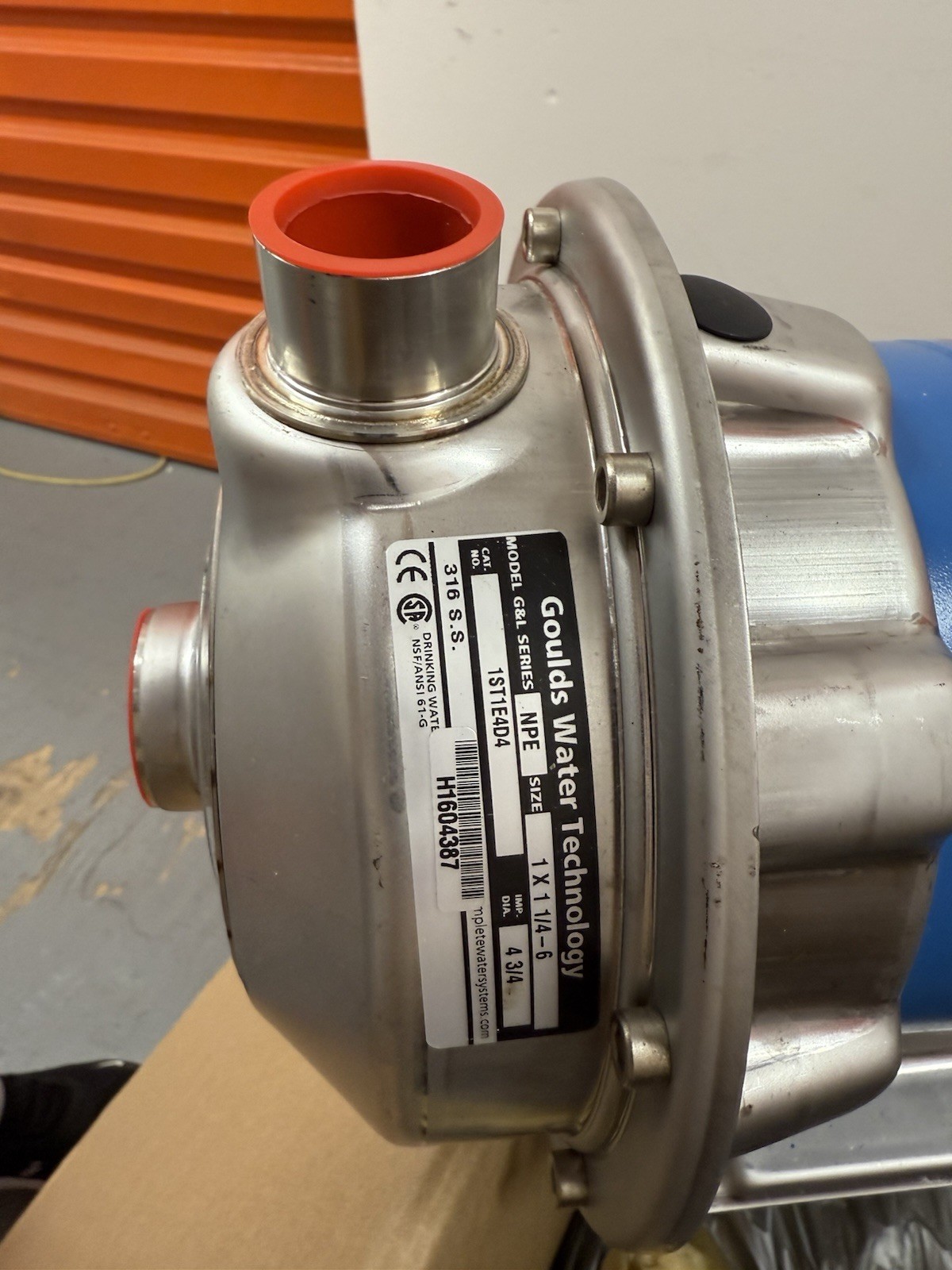 Goulds Water Technology G&L Series NPE Pump 1ST1E4D4 Model 1ST1E4D4 Goulds Water Technology G&L Series NPE Pump 1ST1E4D4 Model 1ST1E4D4