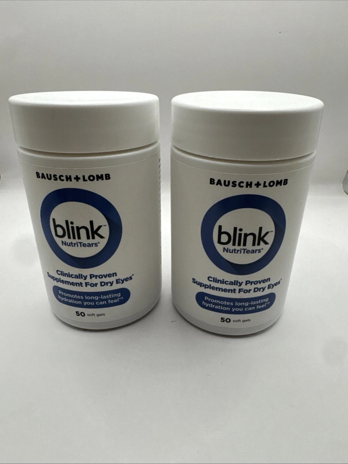 Lot (2) Blink  nutritears SUPPLEMENT For Dry Eyes 50 Tab. Exp 10/27