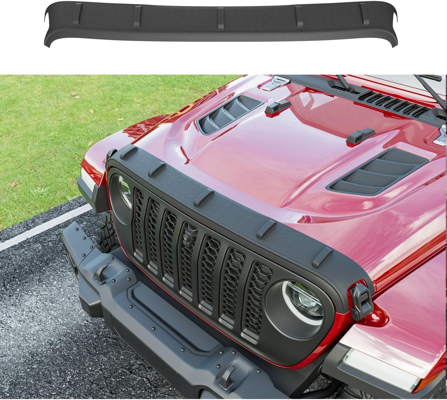 For 2020-2026 Jeep Gladiator JT Hood Protector Hood Deflector Hood Shield