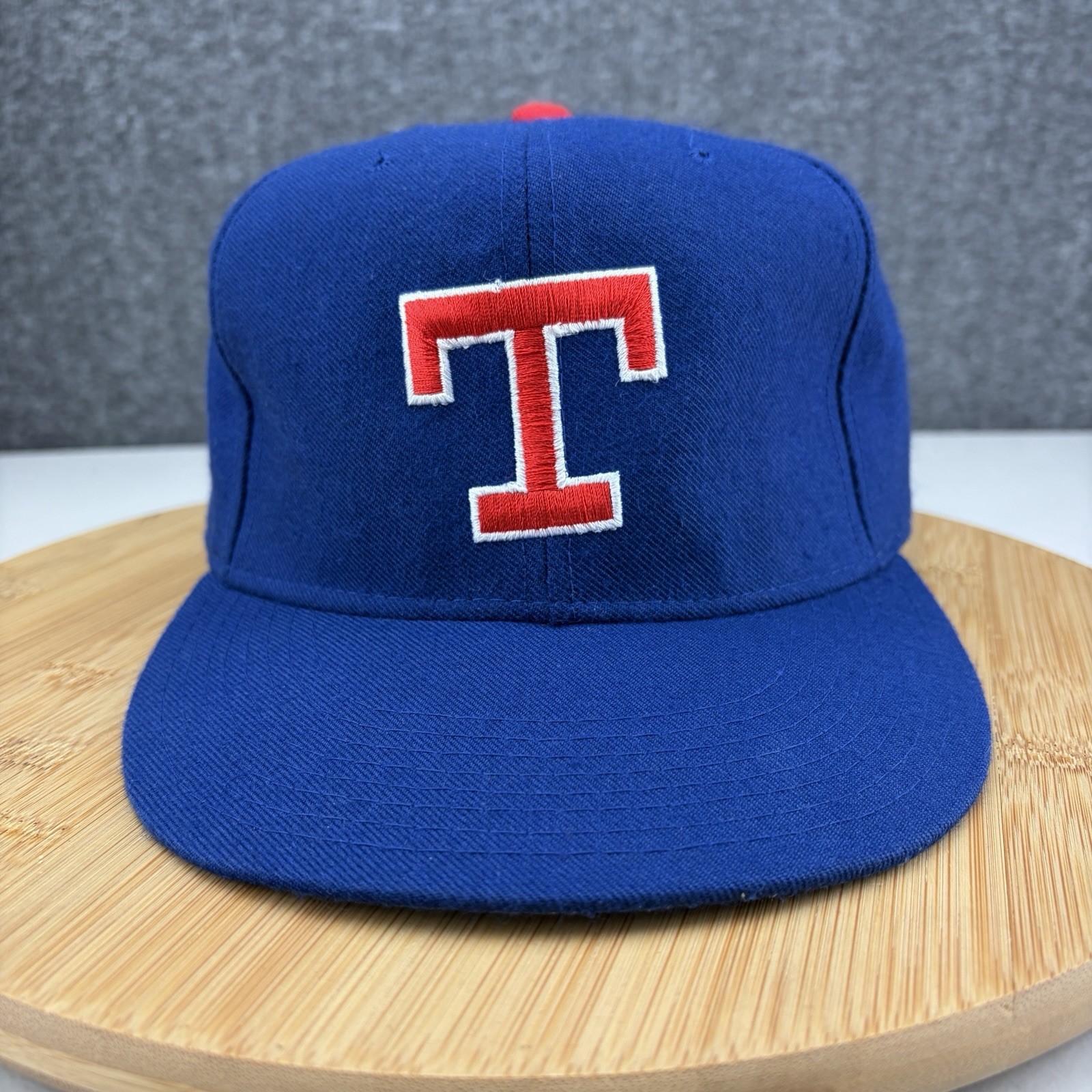 VTG 1991-92 Texas Rangers Hat Cap Sz 7 1/2 New Era Blue Wool Pro Model Diamond VTG 1991-92 Texas Rangers Hat Cap Sz 7 1/2 New Era Blue Wool Pro Model Diamond