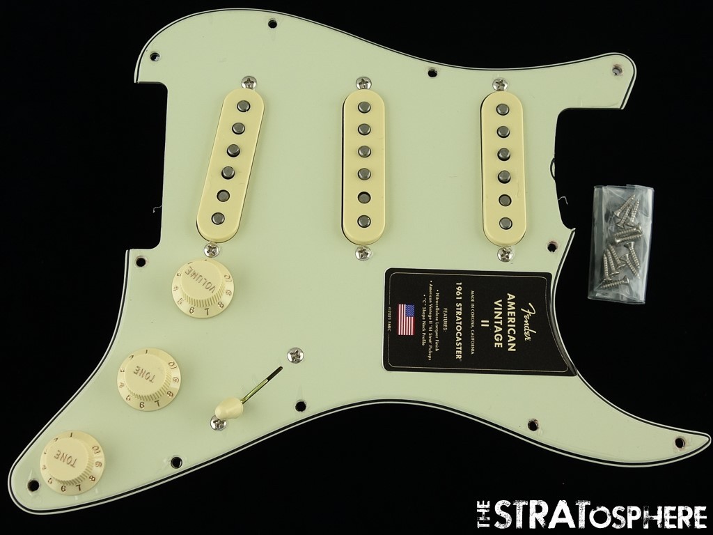 Fender AV II American Vintage 61 Strat LOADED PICKGUARD Parts 1961 Stratocaster