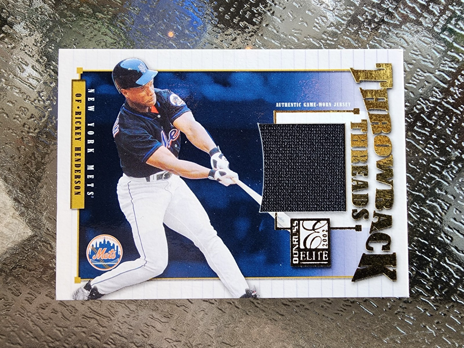 2002 Donruss Elite Throwback Threads /100 Rickey Henderson #TT-58 HOF 2002 Donruss Elite Throwback Threads /100 Rickey Henderson #TT-58 HOF