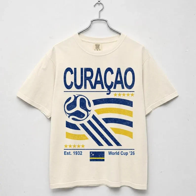 [COLECTION] Retro Curacao Soccer Shirt, Vintage Curacao Flag Football Fan Tee