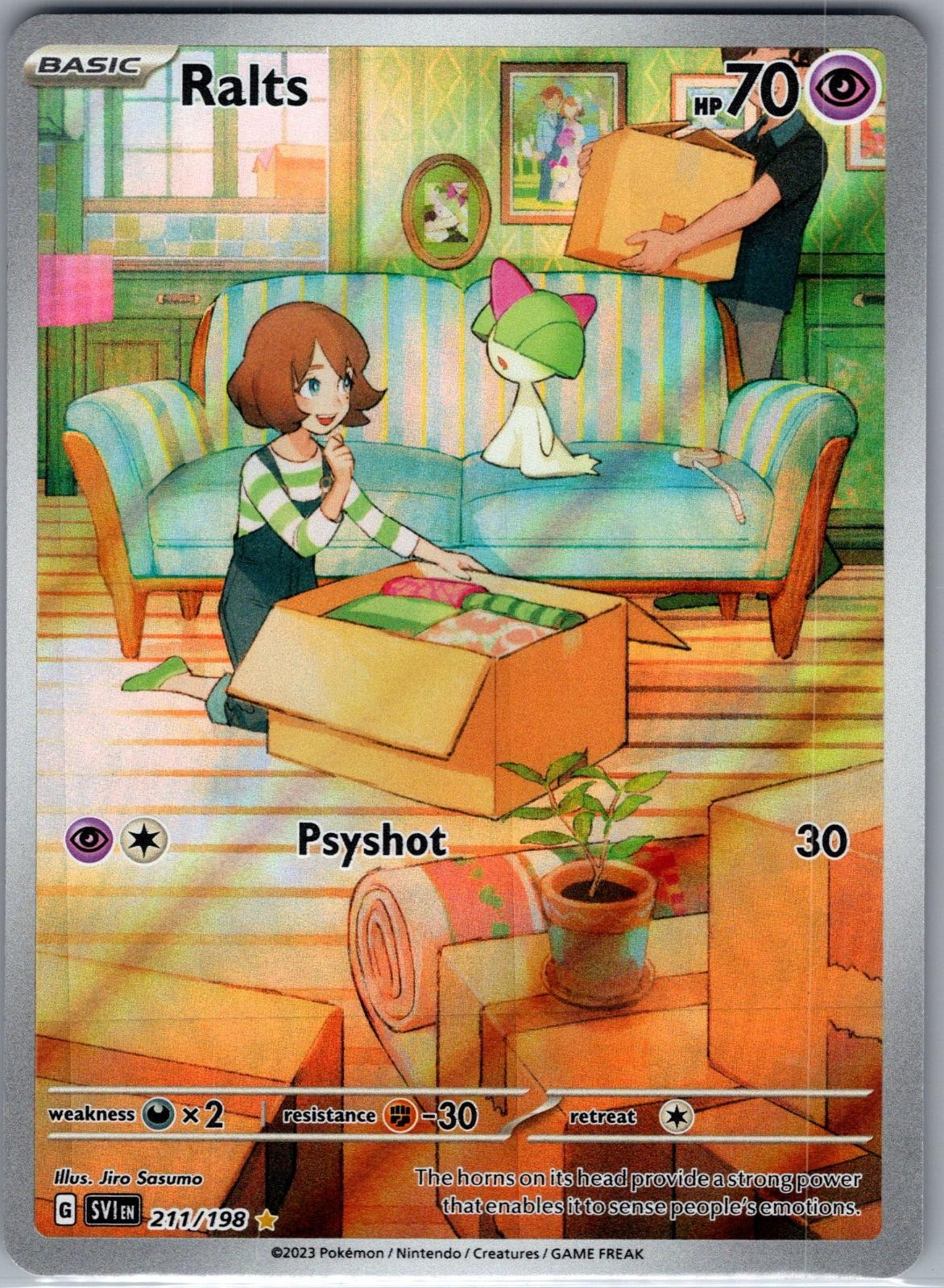 Ralts 211/198 Illustration Rare Pokemon Holo Near Mint