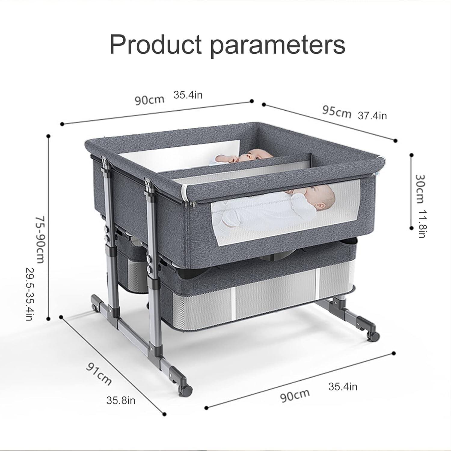 4 In 1 Baby Bassinets Bedside Sleeper, Twins Bassinet for Baby, Bassinet Sleeper 4 In 1 Baby Bassinets Bedside Sleeper, Twins Bassinet for Baby, Bassinet Sleeper