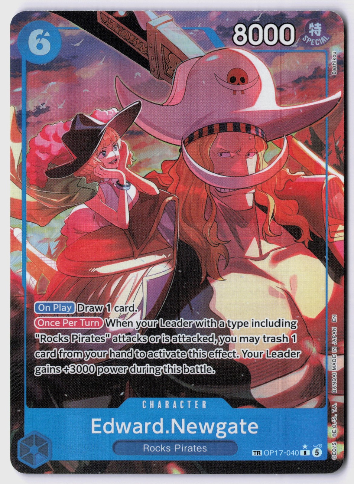 Edward.Newgate (040) (TR) OP17-040 Foil The World\'s Strongest Warriors NM
