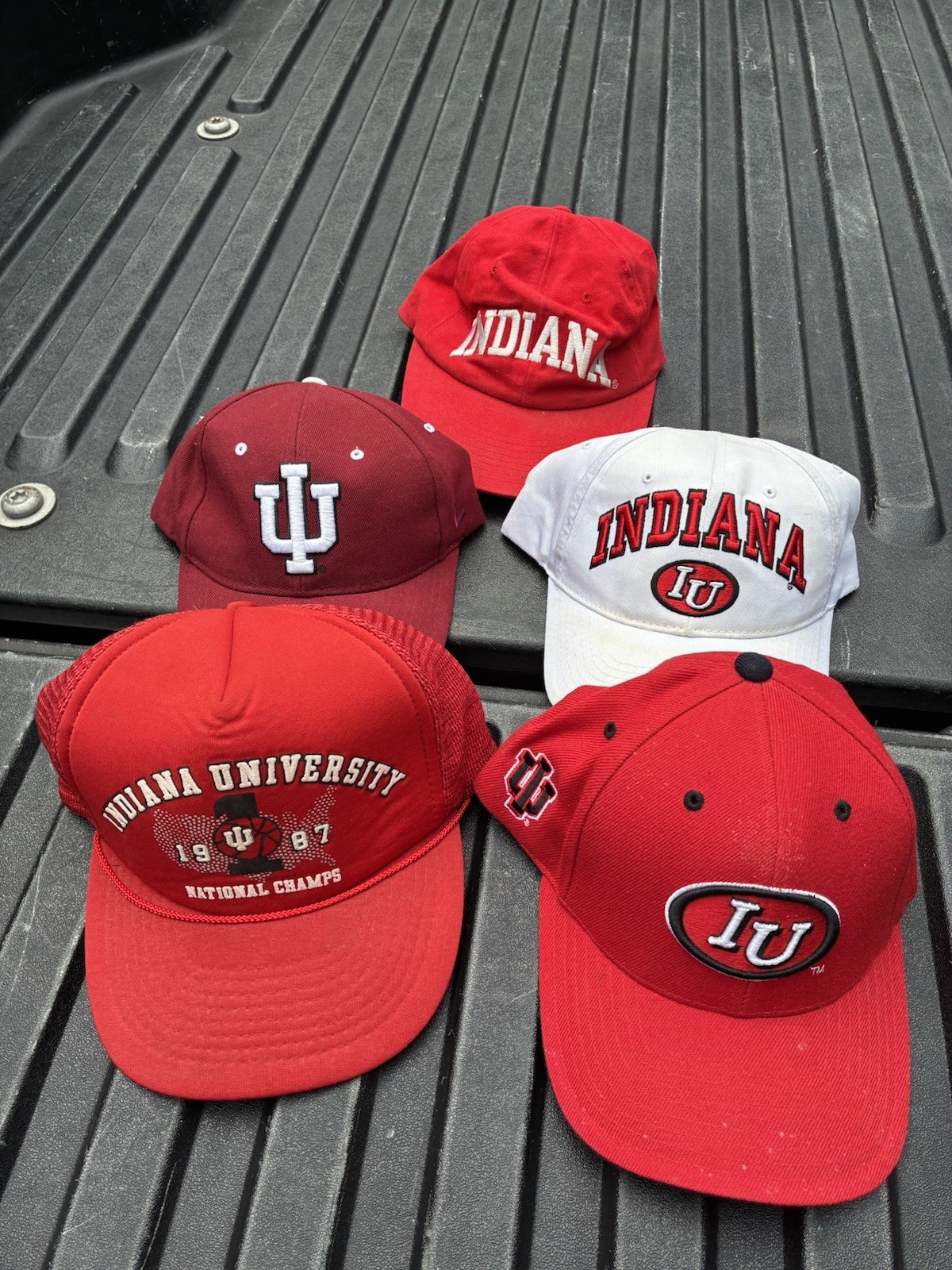 Vintage Indiana Hoosiers  Lot Of 5 Hats NCAA IU