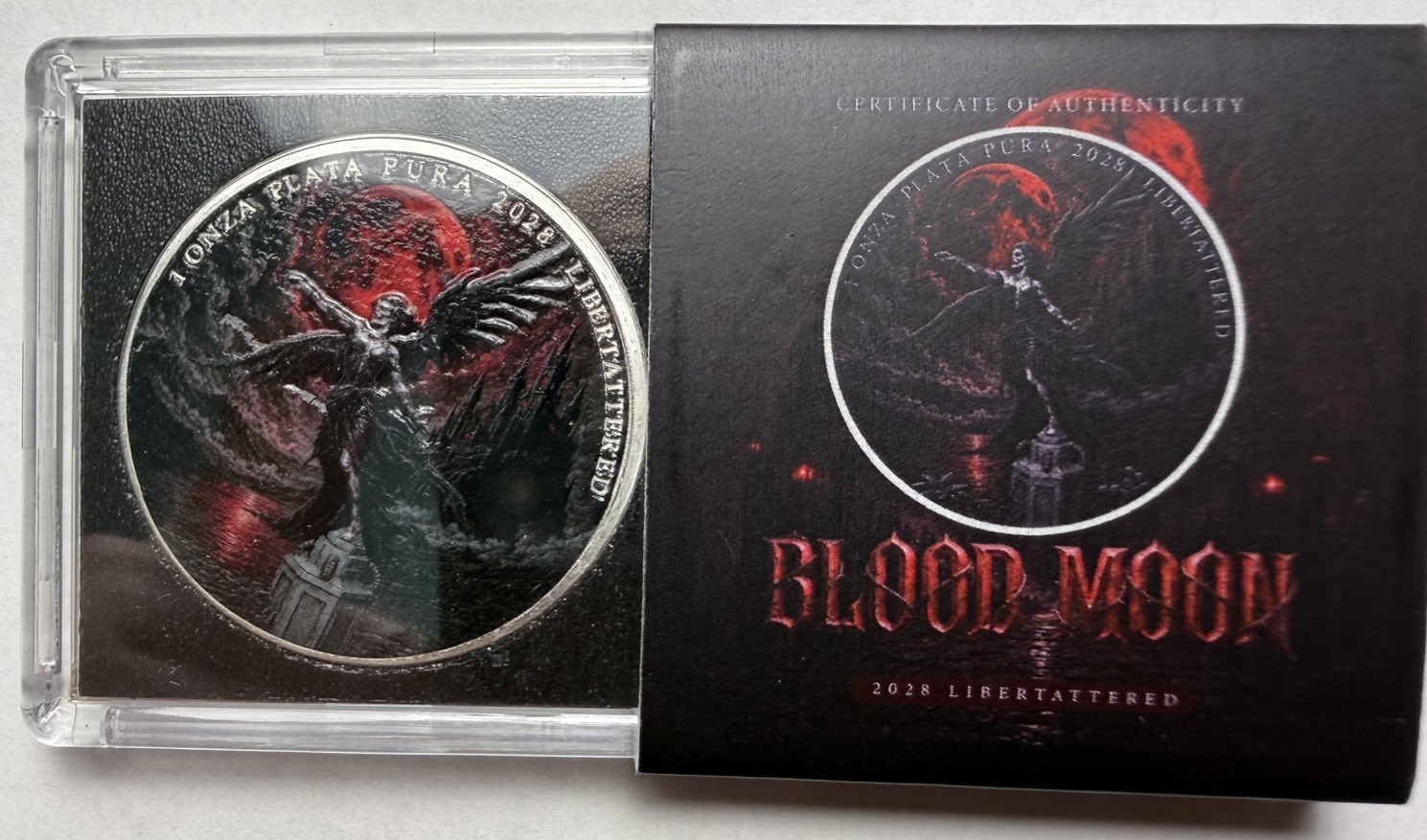 Zombucks 2028 Blood Moon Libertattered -1 oz .999 Silver - COA