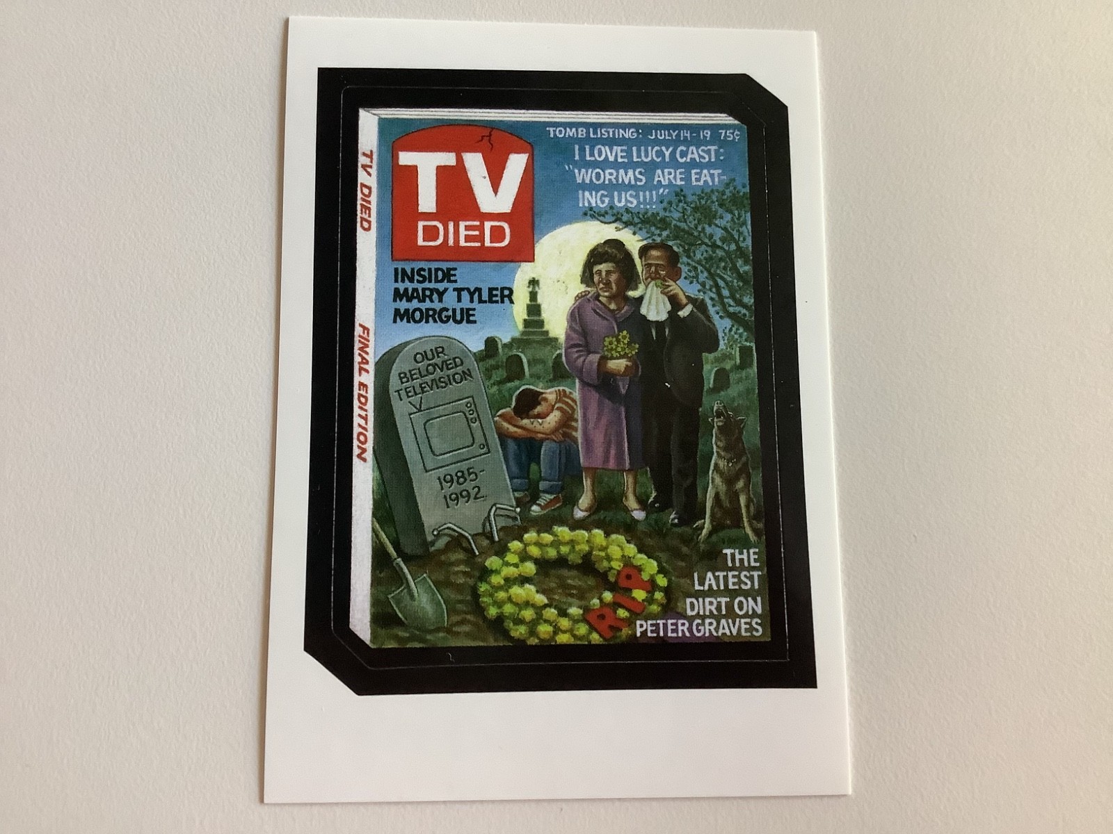 TV GUIDE 2009 LOST WACKY PACKAGES SERIES 2 LW2 PARODY CARD, RARE TV DIED NM TV GUIDE 2009 LOST WACKY PACKAGES SERIES 2 LW2 PARODY CARD, RARE TV DIED NM