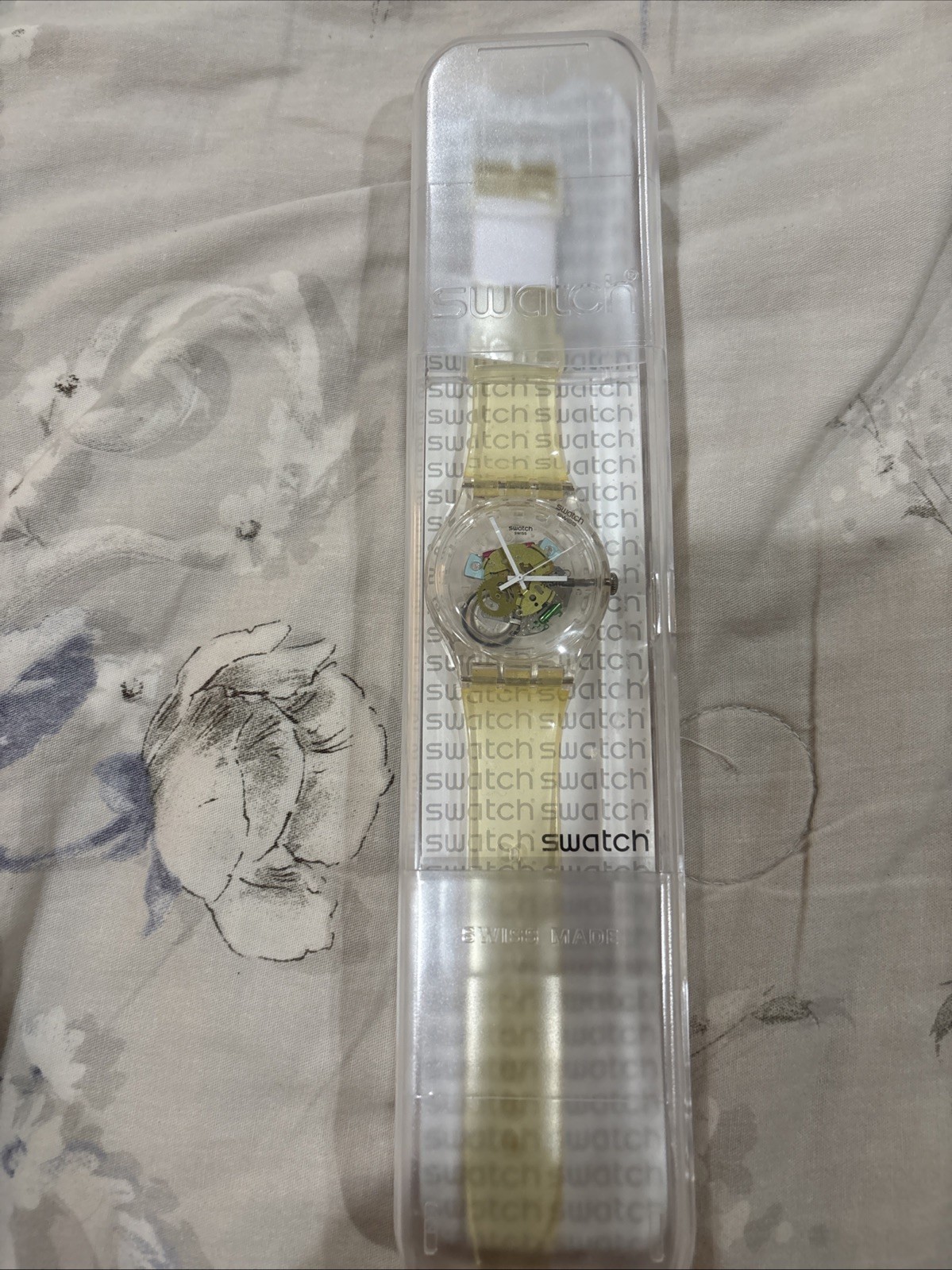 Swatch Watch Random GHOST SUOK111 Jelly Original Band - Works