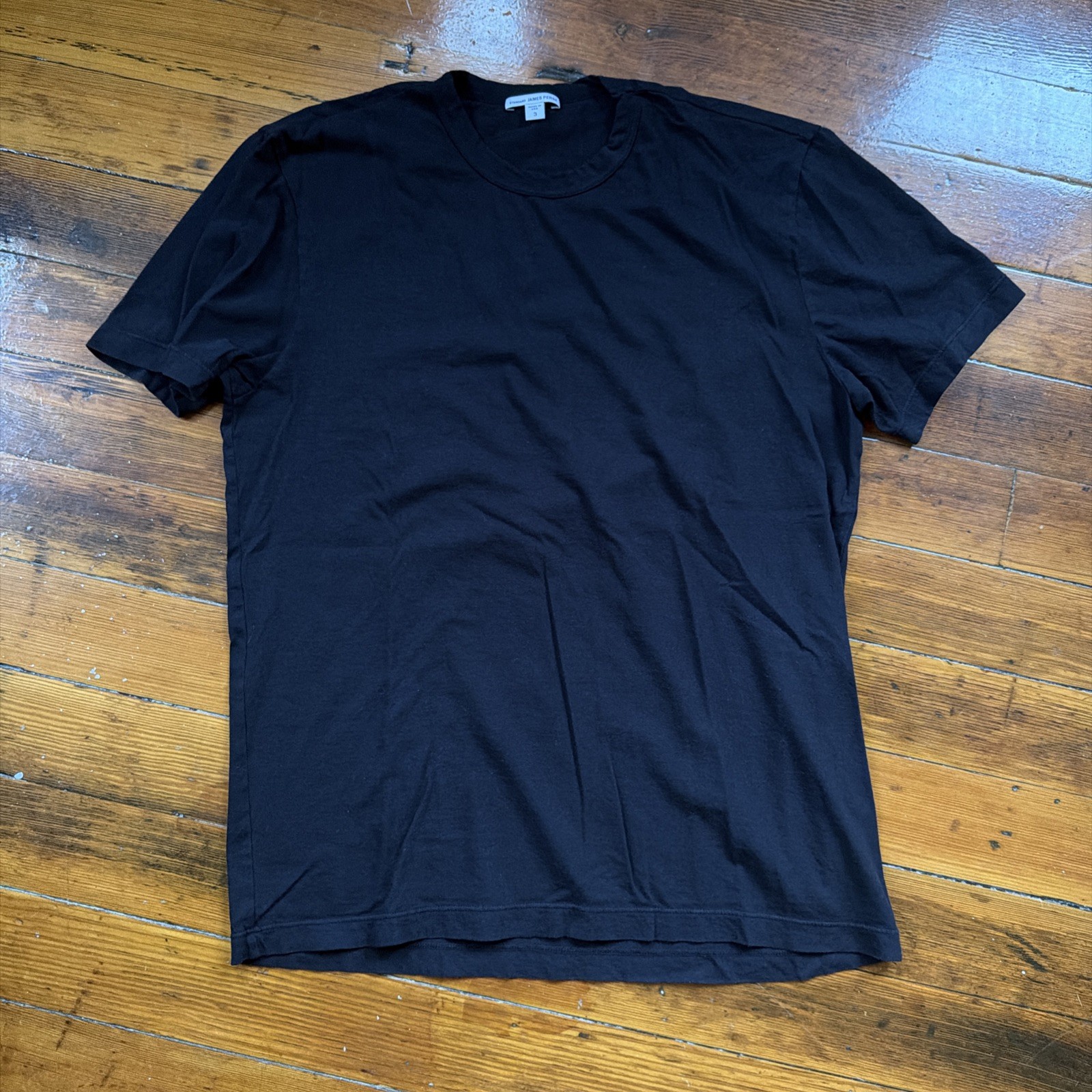 James Perse T Shirt Mens Black Short Sleeve Crewneck Sz 3 Large