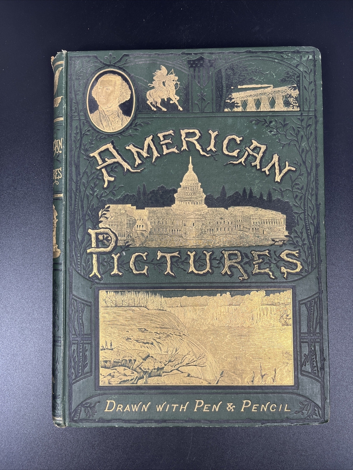 1880 America Tourist Guide - American Pictures - Owned By Major General Munro