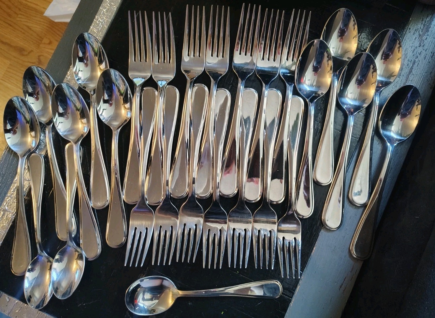 Mikasa Bravo Flatware Lot 28 Pc Mikasa Bravo Flatware Lot 28 Pc