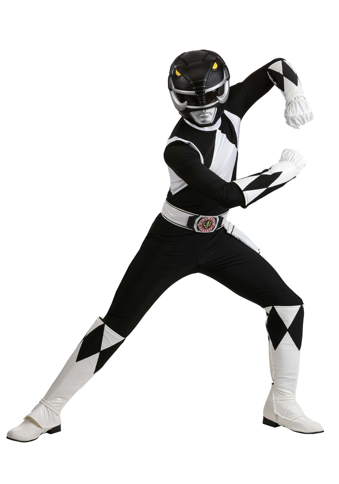 Men\'s Authentic Power Rangers Black Ranger Costume