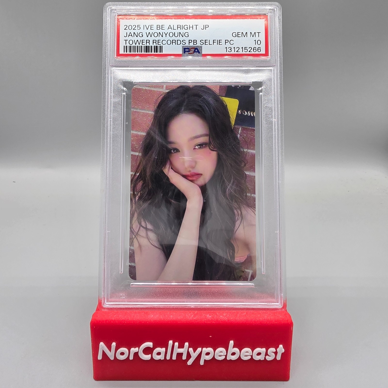 2025 IVE Be Alright Japan JANG WONYOUNG Tower Records Selfie PSA 10 GEM MINT