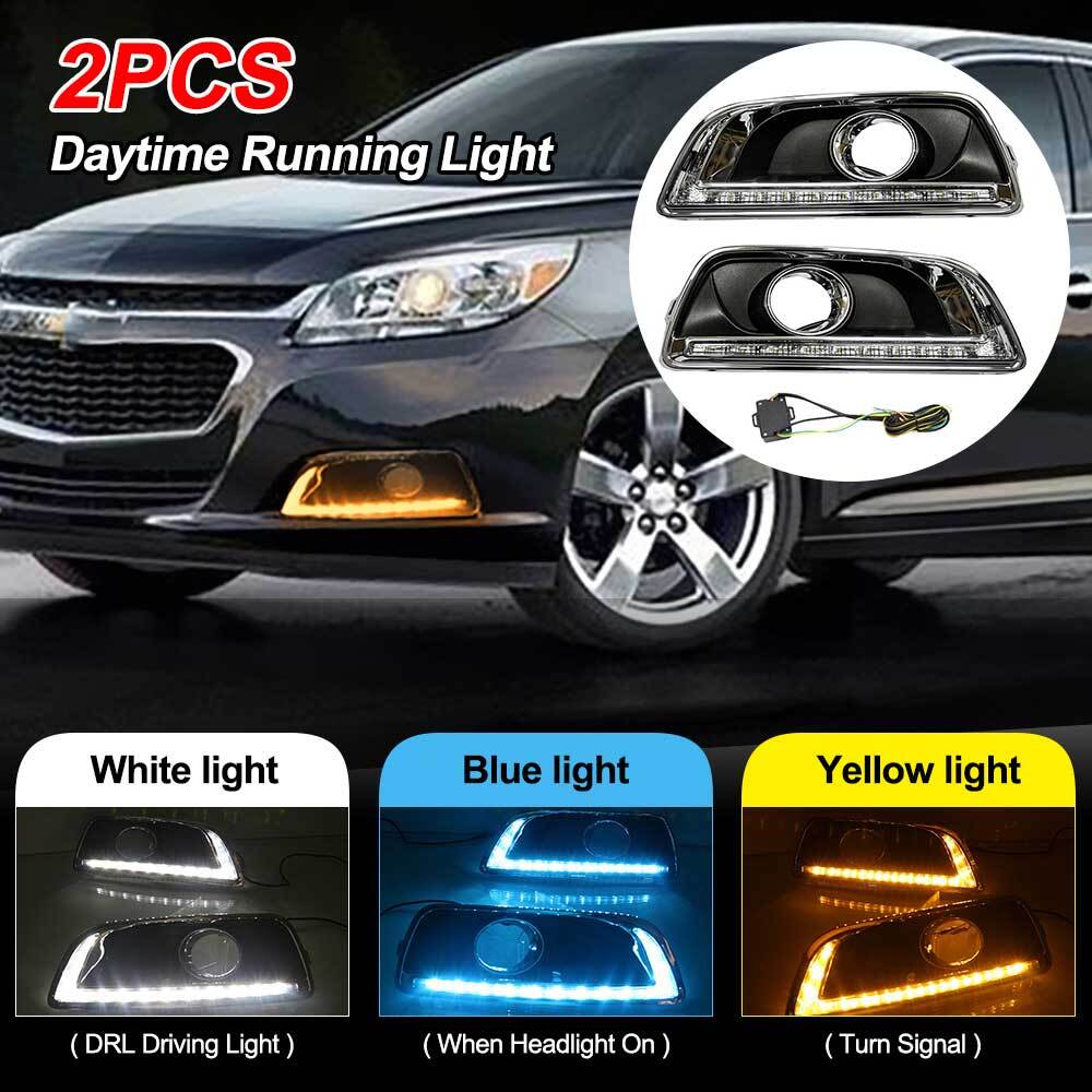 For 2013-2015 Chevrolet Malibu LED Fog Lamp Daytime Running Light DRL w/Turn