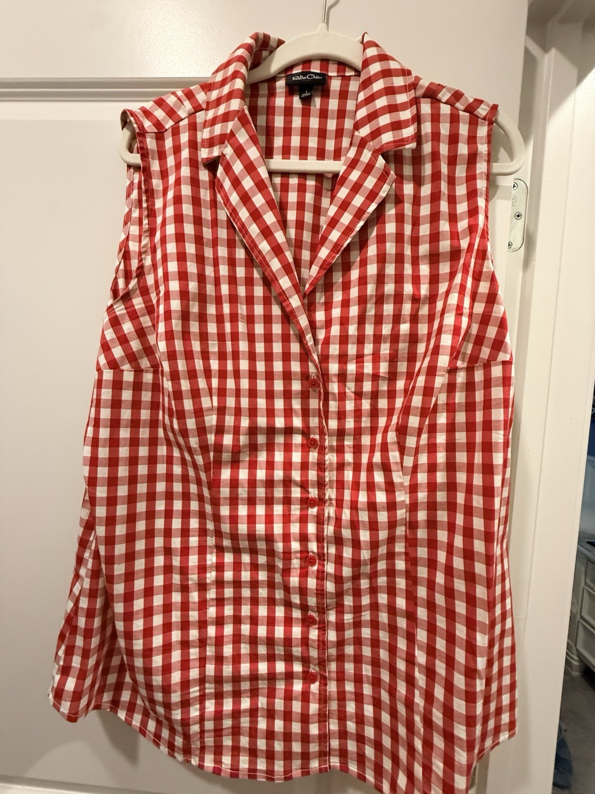 Torrid Retro Chic Red Sleeveless Gingham Size 1x