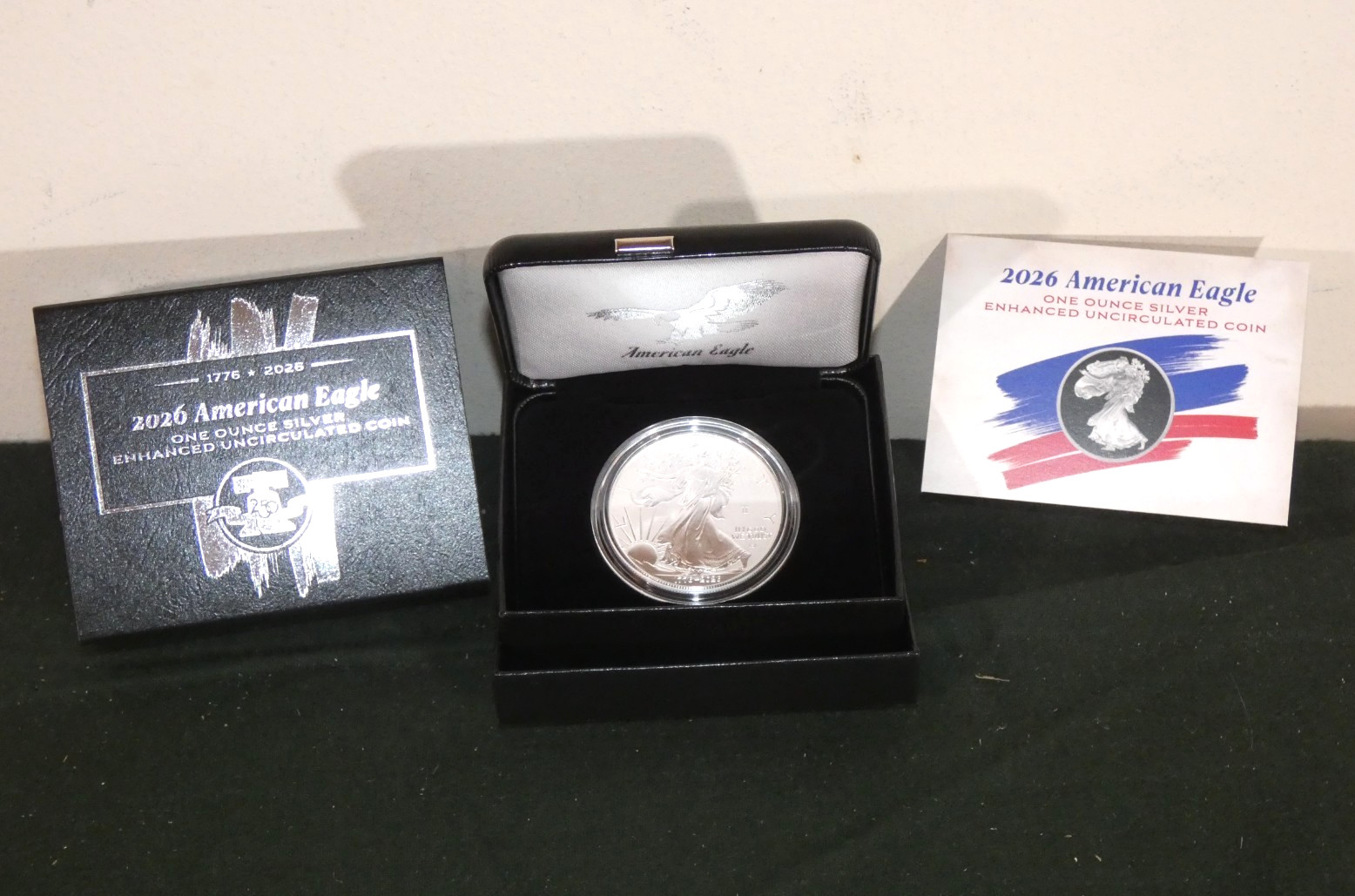 2026  One Oz American Silver Eagle Enhanced Uncirculated 26EG OGP/COA IN HAND