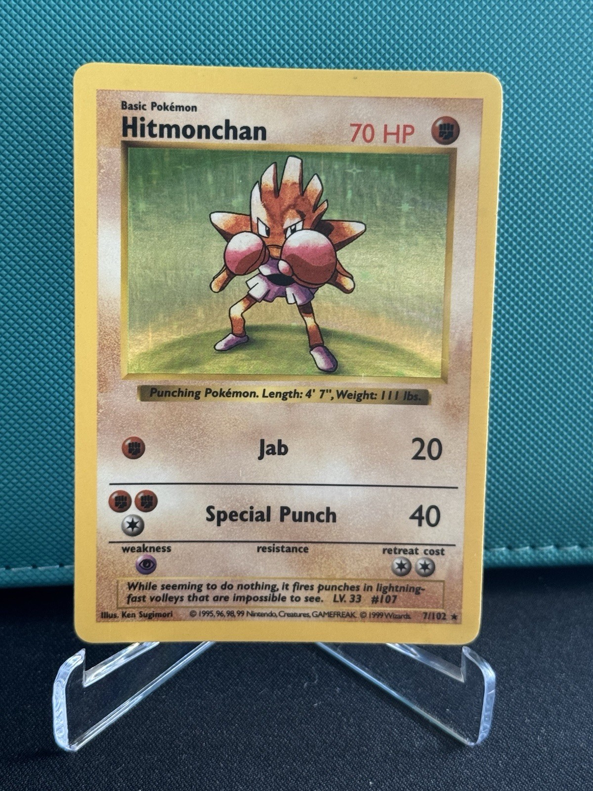 Hitmonchan 007/102 Base Set Holo