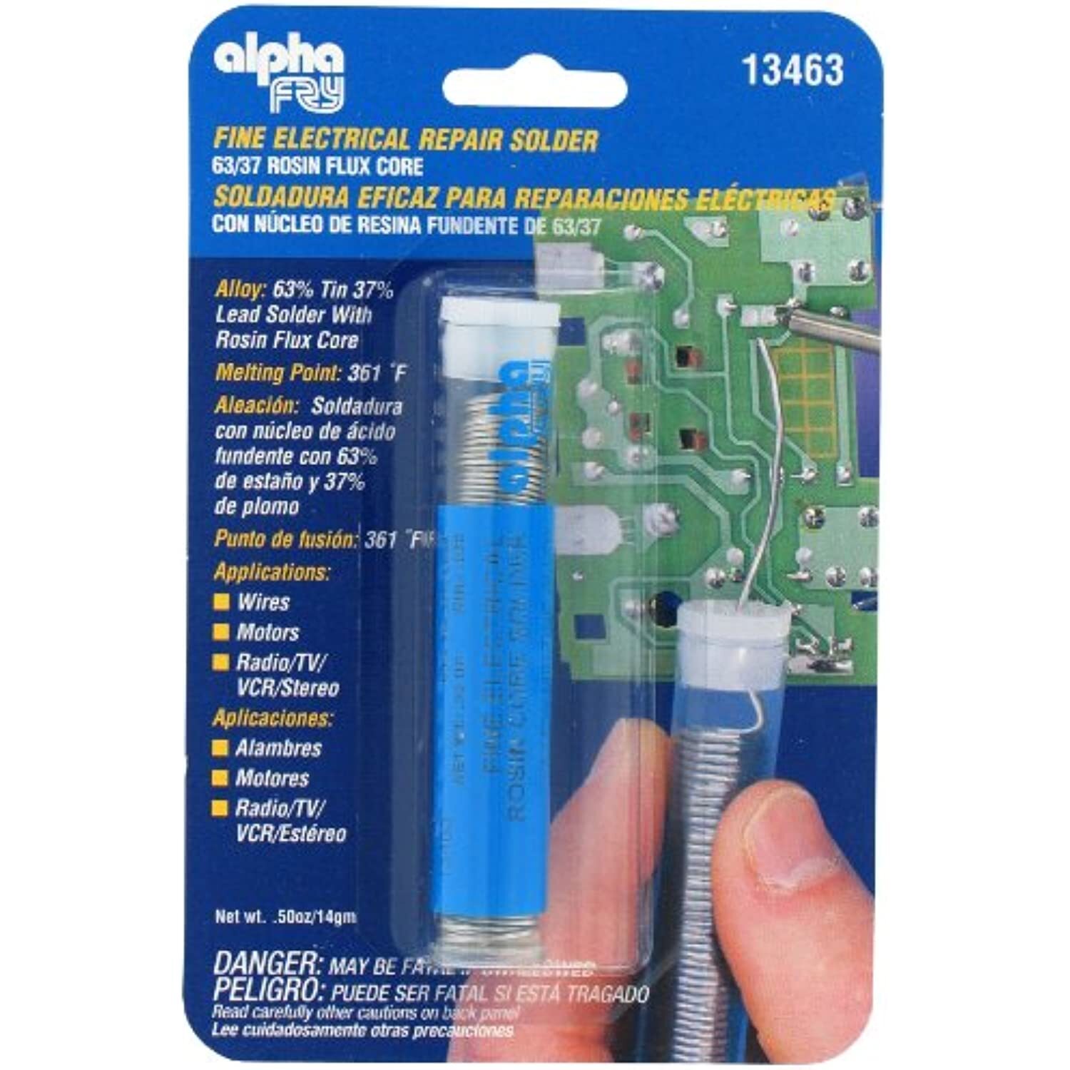 Alpha Metals 13463 .5oz Electric Repair Solder Alpha Metals 13463 .5oz Electric Repair Solder
