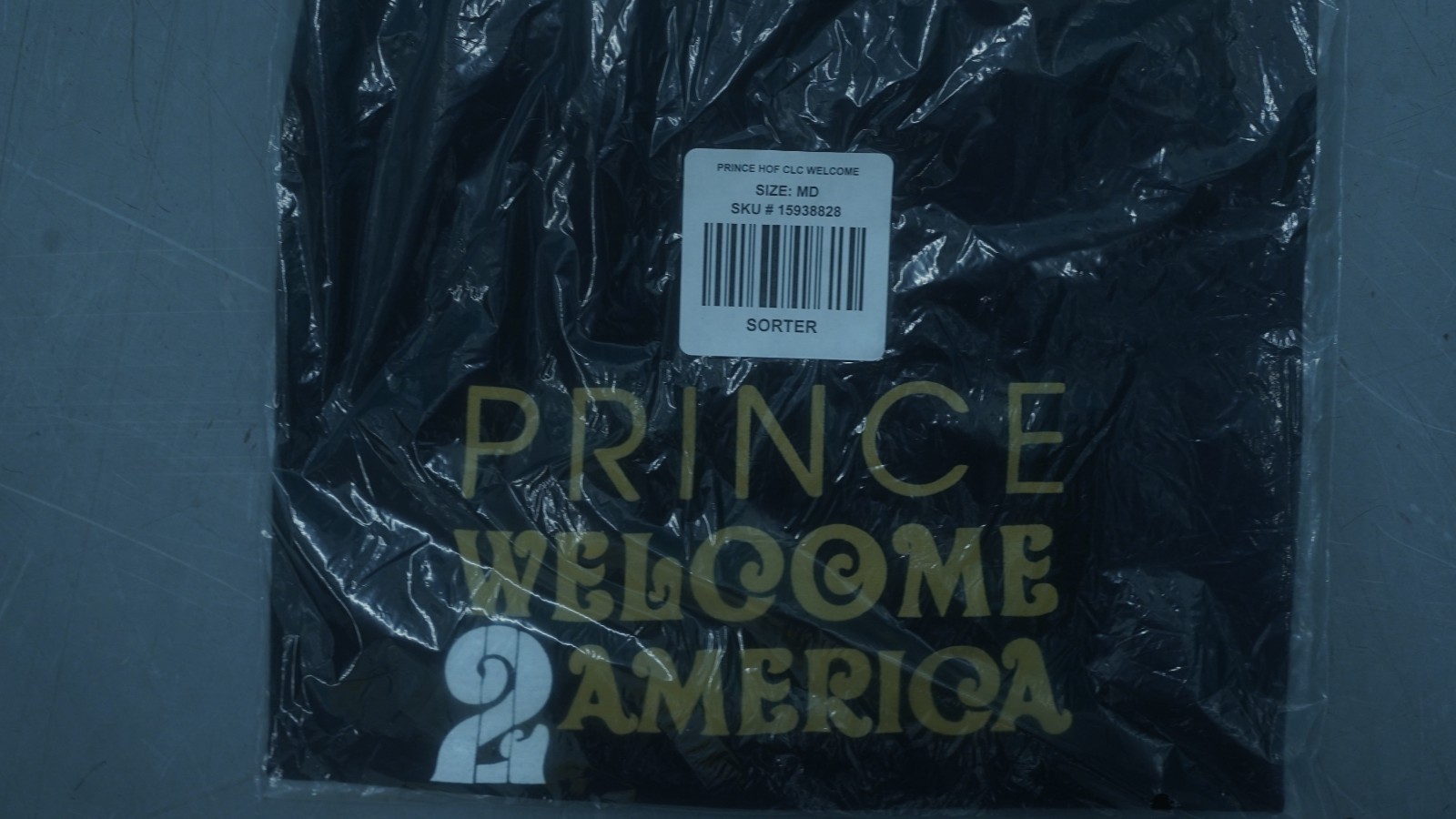 PRINCE  OFFICIAL WELCOME 2 AMERICA SHIRT GRAPHIC T-SHIRT BLACK MEDIUM SEALED NEW