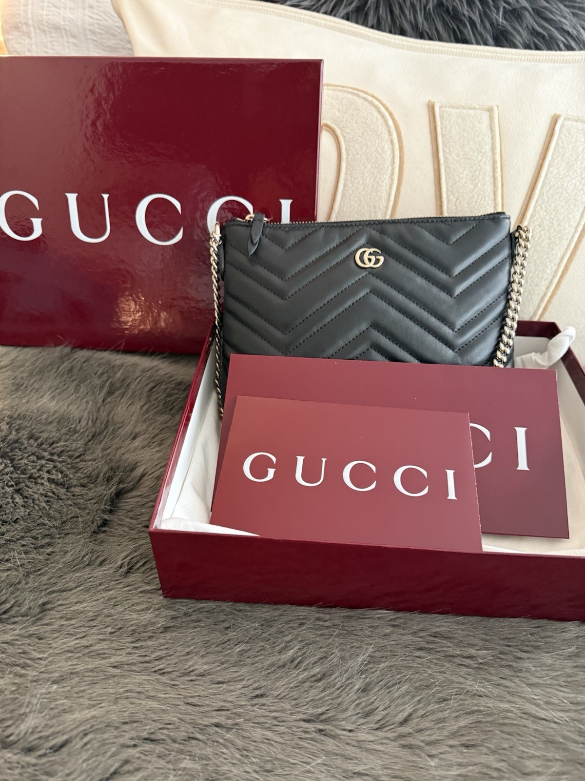 Gucci GG Marmont Pochette with Chain Gucci GG Marmont Pochette with Chain
