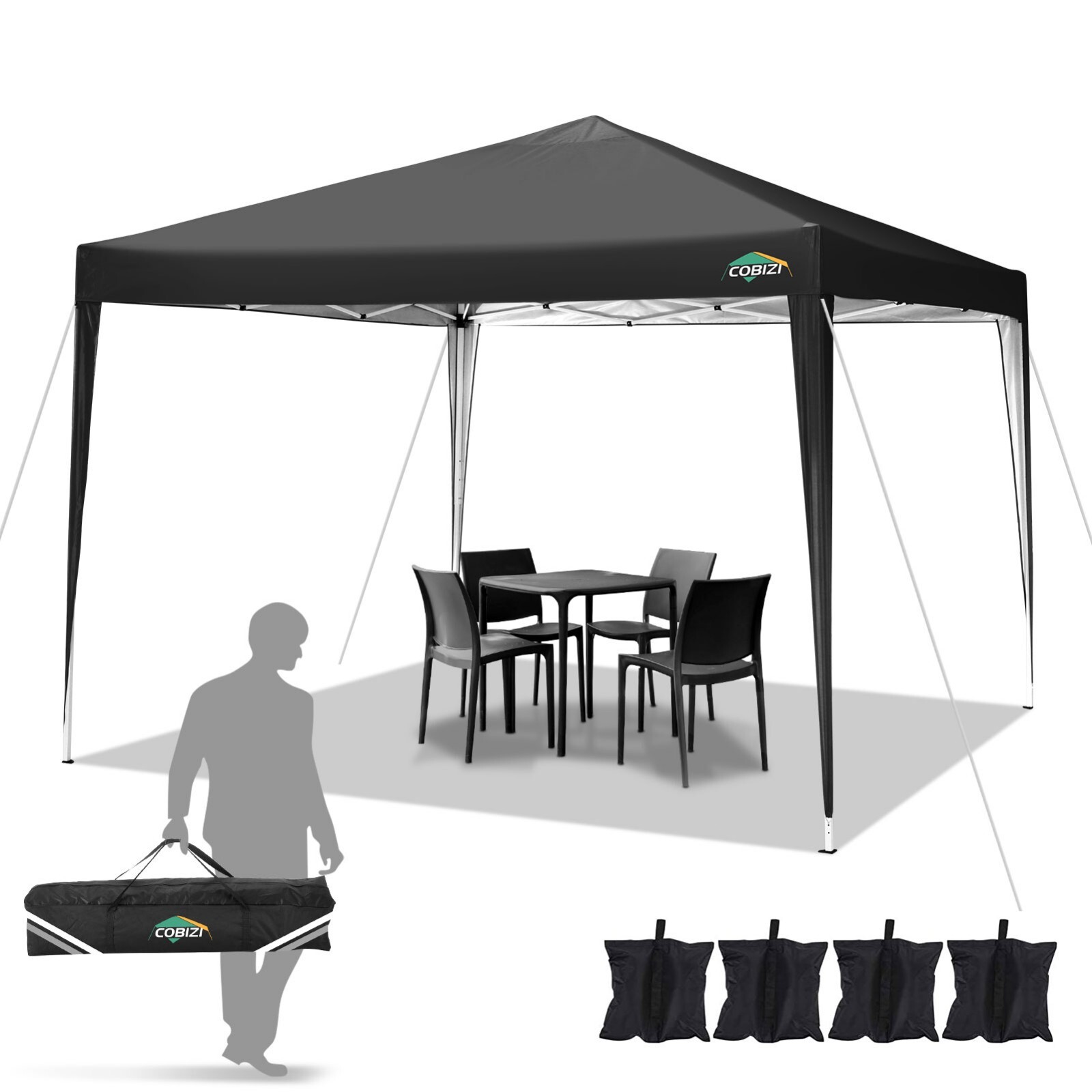 10x20/10x15ft Pop Up Canopy Waterproof UPF 50 Outdoor Instant Shelter Beach Tent