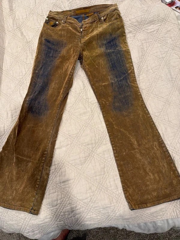 Bongo Vintage Distressed Brown Denim Pants