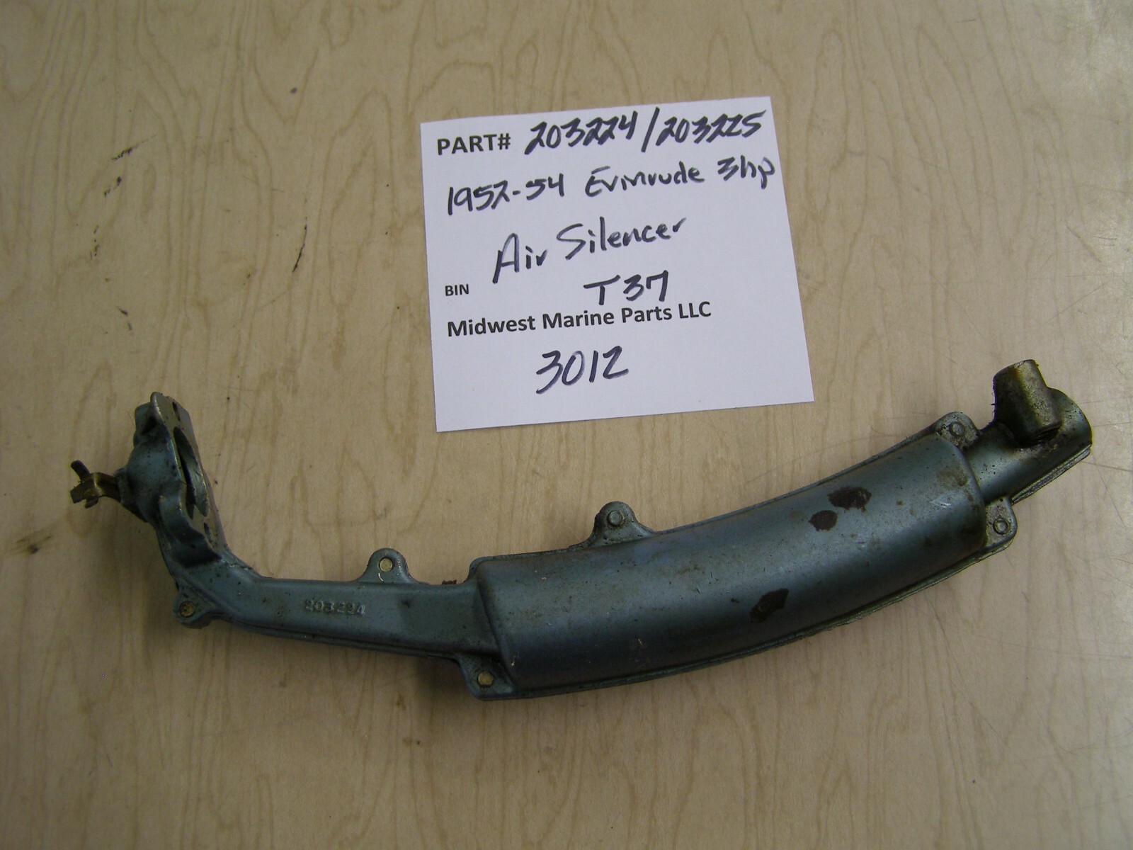 1952-54 Evinrude 3hp Outboard (3012) Air Silencer 203224, 203225 T37