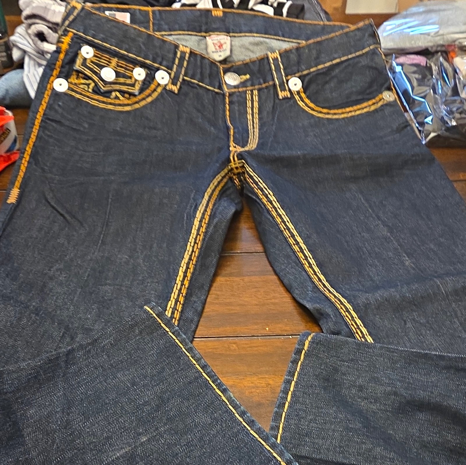 #513 vintage Y2K True Religion Billy Super QT World Tour Mens Straight 36x30