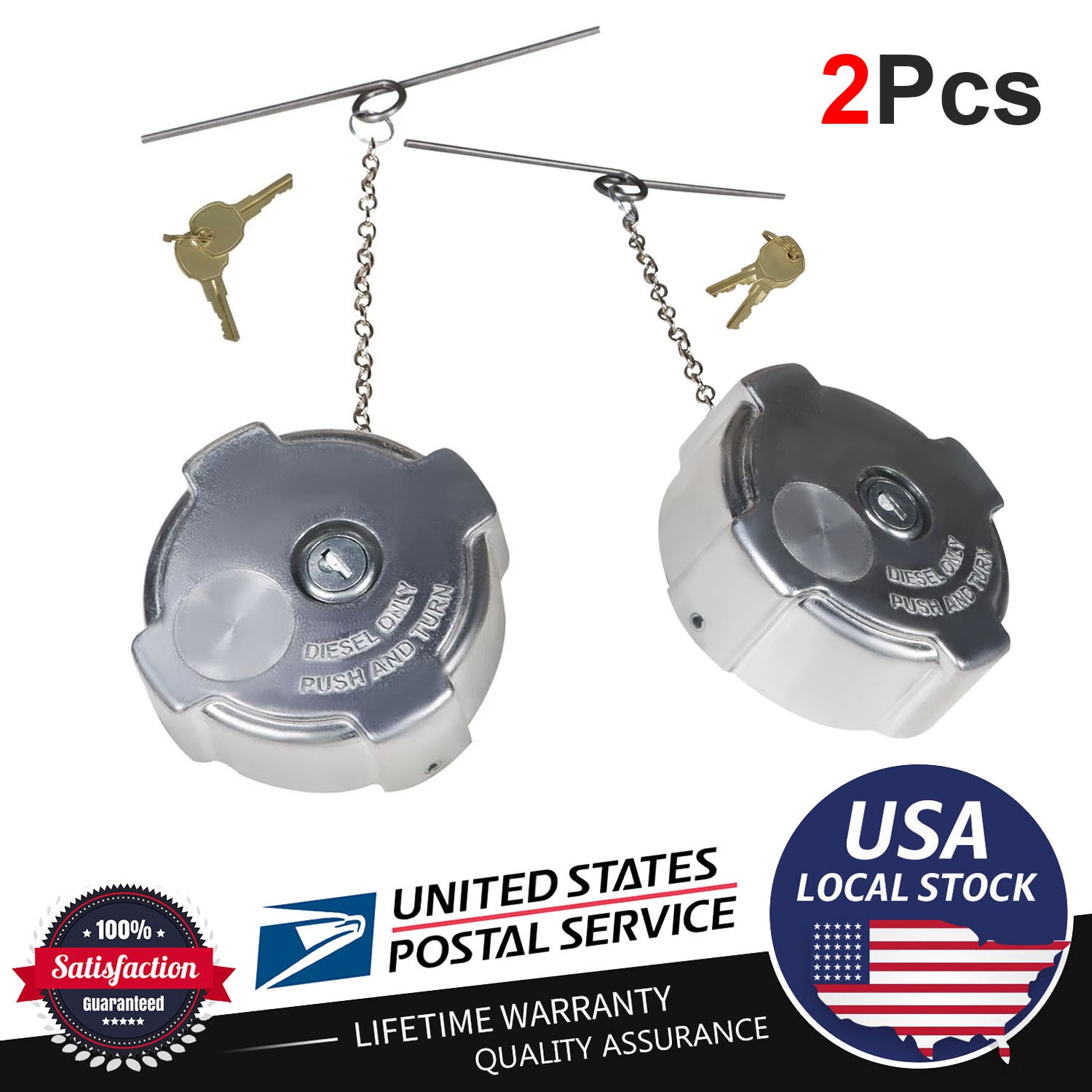 2X Locking Diesel Fuel Cap with Keys 0337017002 For 2005-22 Freightliner M2-112 2X Locking Diesel Fuel Cap with Keys 0337017002 For 2005-22 Freightliner M2-112
