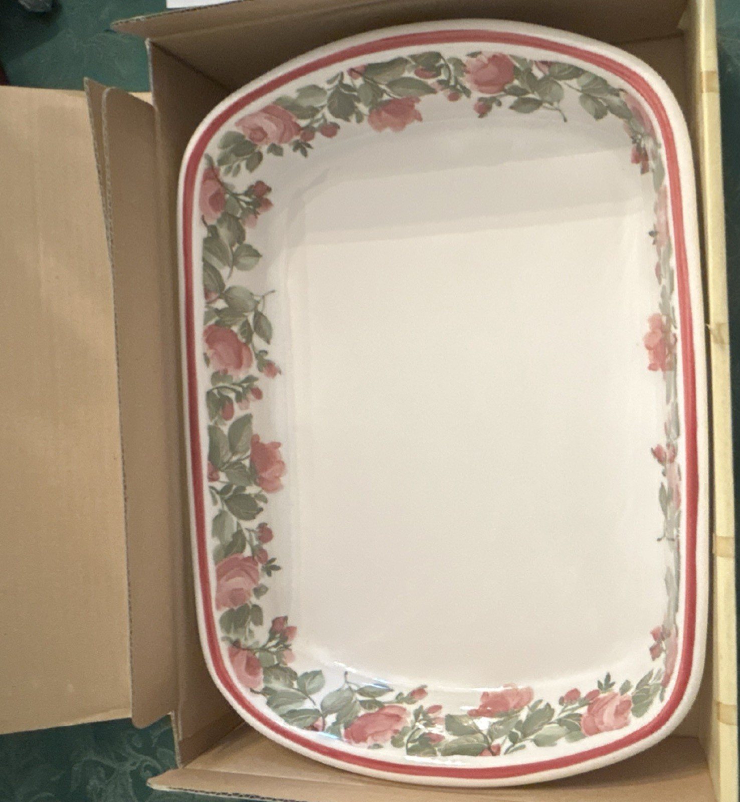 Nikko Precious 15in Floral Baking Lasagna Dish Oven/Micro/DW Safe 9303-896 Nikko Precious 15in Floral Baking Lasagna Dish Oven/Micro/DW Safe 9303-896