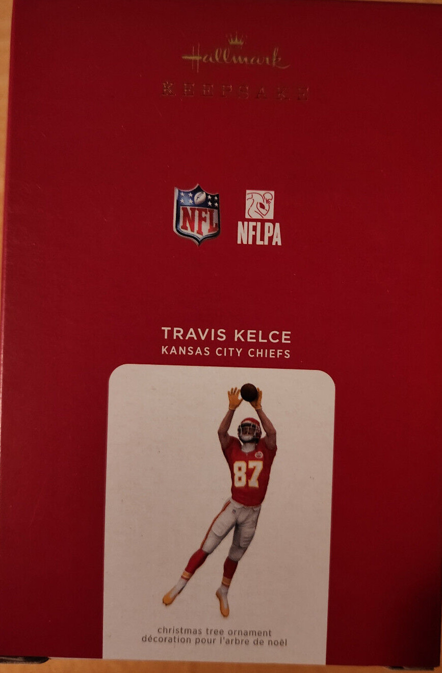BRAND NEW TRAVIS KELCE KANSAS CITY CHIEFS 2021 HALLMARK ORNAMENT BRAND NEW TRAVIS KELCE KANSAS CITY CHIEFS 2021 HALLMARK ORNAMENT