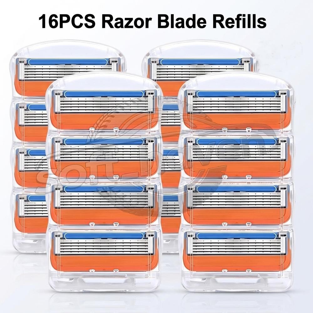 🔥 16PCS Shaving Razor Blades Refills Compatible With GiIIette Fusion 5 Proglide