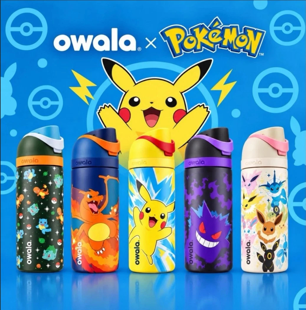 Pokemon x Owala 16oz FreeSip Water Bottle Target Exclusive NEW IN HAND Pokemon x Owala 16oz FreeSip Water Bottle Target Exclusive NEW IN HAND