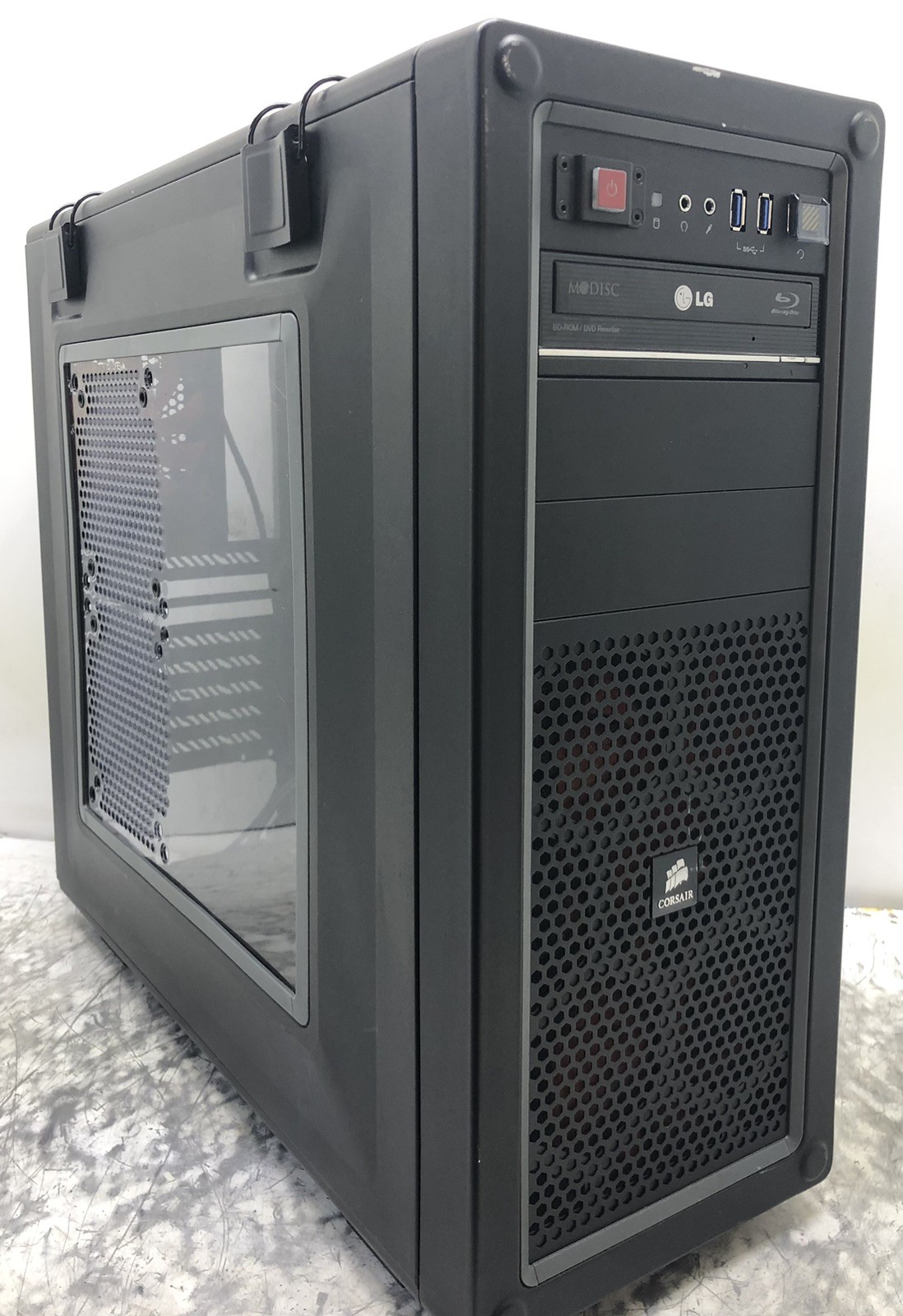 CORSAIR VENGANCE C70 PC CASE BLACK MILITARY INSPIRED LAN CASE WITH HANDLES USED