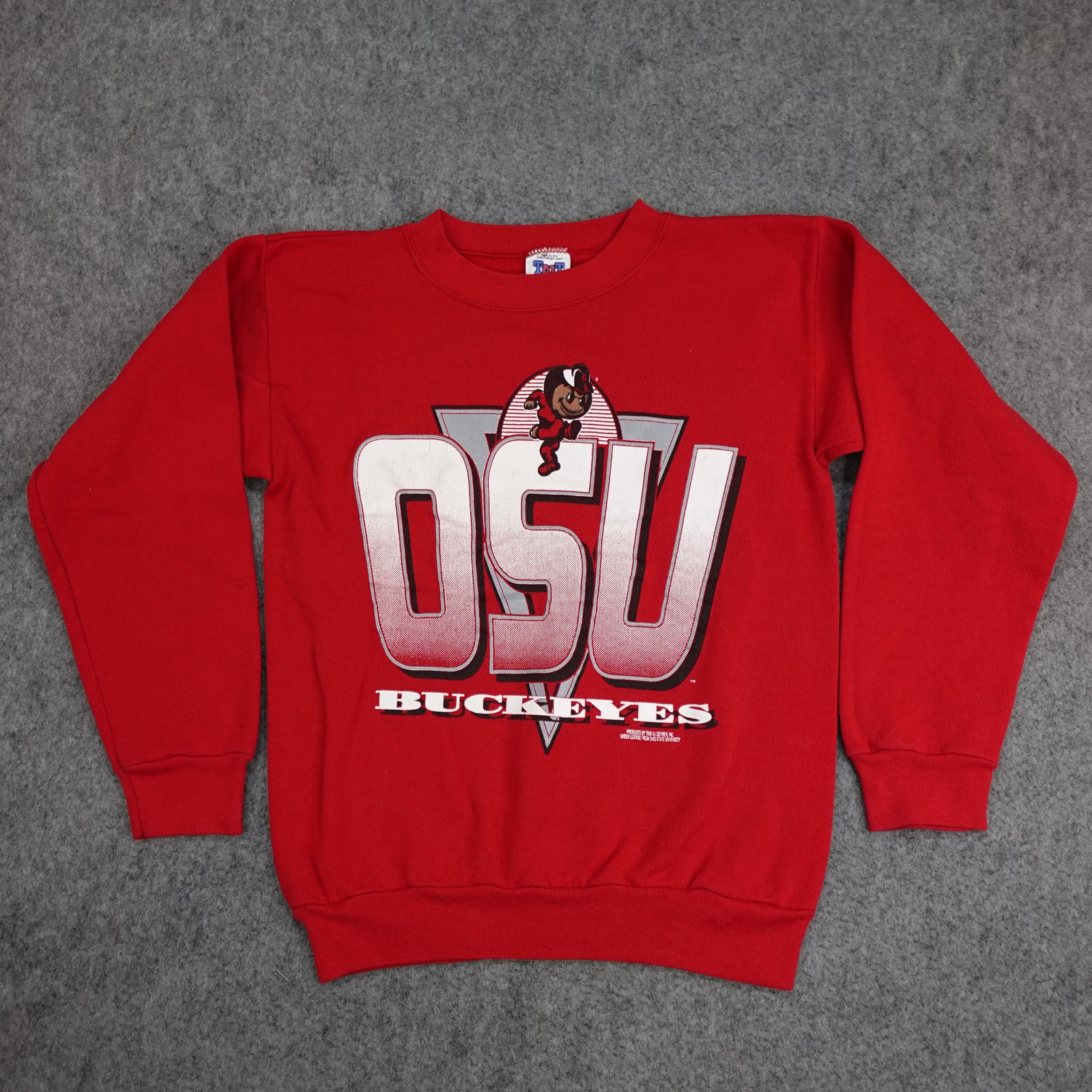 Vintage Ohio State Buckeyes Sweatshirt Mens Medium Red Crewneck Brutus TNT 90s