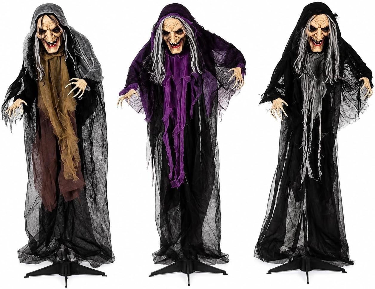Fun Express Halloween Witches Outdoor Yard Stakes Decor, 3.6ft, 3pc | Spooky ...