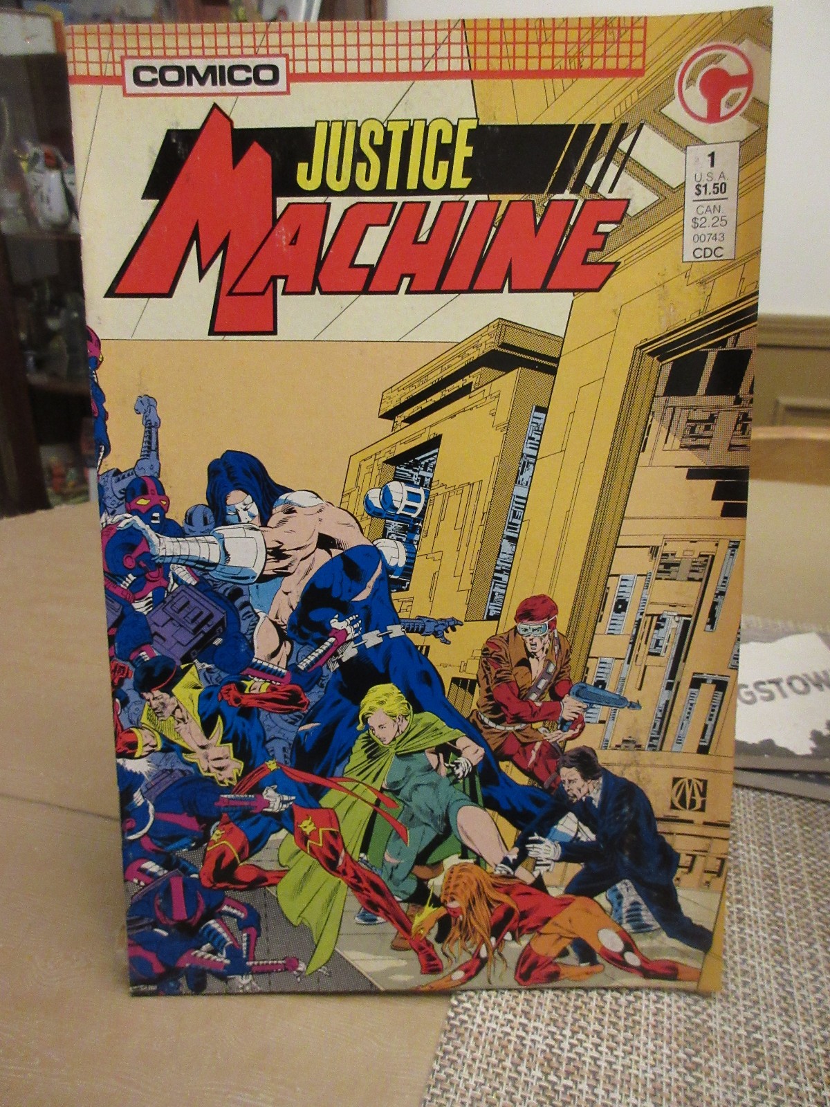 JUSTICE MACHINE 1 Comic Book---January 1987 (Comico) JUSTICE MACHINE 1 Comic Book---January 1987 (Comico)