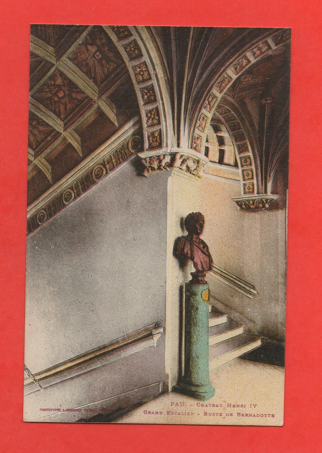 Château de PAU - Grand Staircase - Bust of Bernadotte (J8179)