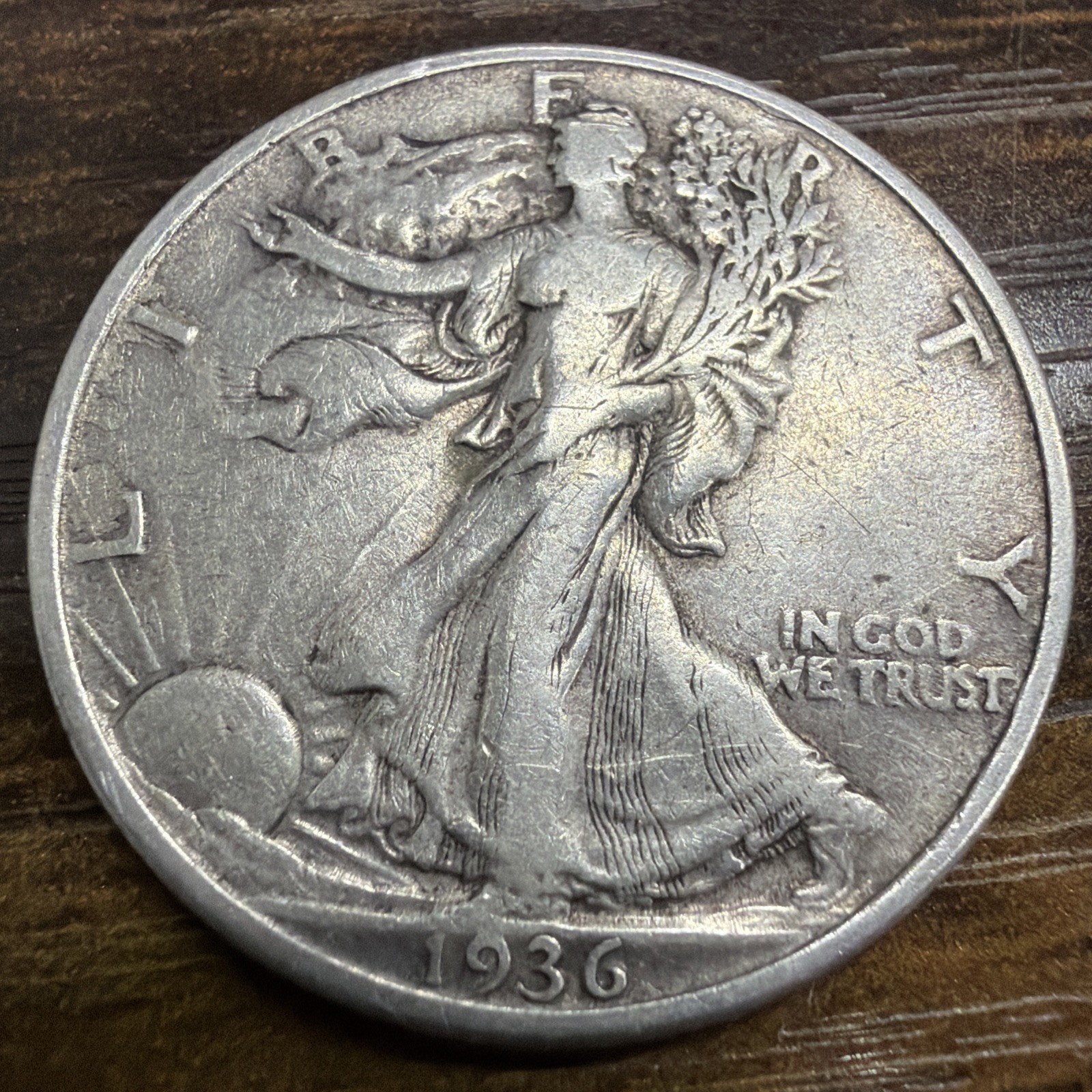 1936 Walking Liberty Half Dollar Actual Coin 1936 Walking Liberty Half Dollar Actual Coin